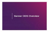 Banner ODS Overview - Welcome | SOU Home · 2016-09-21 · Banner ODS Overview EDW: History ... Use the Metadata to crosswalk from Banner to Banner ODS. Identify the Banner ODS views