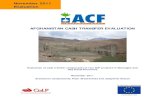 ACF CaLP Evaluation ACF Afghanistan Afghan… · ACF commissioned the evaluation of cash transfer components in two Food Security projects in Afghanistan. ACF was interested in understanding