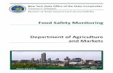 Food Safety Monitoring - New York State Comptroller · New York State Office of the State Comptroller Thomas P. DiNapoli Division of State Government Accountability Report 2013-S-27