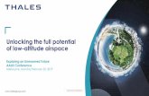 Unlocking the full potential of low-altitude airspace... THALES GROUP CONFIDENTIAL Unlocking the full potential of low-altitude airspace Exploring an Unmanned Future AAUS Conference