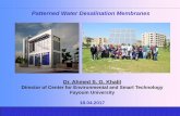Patterned Water Desalination Membranes · 2019-05-27 · The micro-patterns work as water channels to stabilize the liquid streamlines, equilibrate the shear stress and promote surface