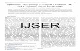 1 INTRODUCTION IJSER · Spectrum Occupancy Survey in Leicester, UK, For Cognitive Radio Application Sunday Iliya, Eric Goodyer, John Gow, Mario Gongora and Jethro Shell . Abstract—