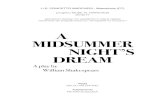 A MIDSUMMER NIGHT’S DREAMA MIDSUMMER NIGHT’S DREAM Dramatis Personae THESEUS duke of AthensEGEUS father of HermiaLYSANDER in love with HermiaDEMETRIUS in love with HermiaPHILOSTRATE