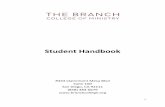 Student Handbook - the Hooplacdn.thehoopla.com/pdf/106/Branch College of Ministry - Student Handbook.pdf · Branch College of Ministry Student Handbook ... SECTION 2.6 – Transfer
