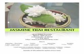 JASMINE THAI RESTAURANT · 2018-01-31 · Spice Levels: Mild,Medium, Medium Hot, Hot, and Thai Hot Many dishes can be made vegetarian, just let us know! SOUPS 14.TOM YUM Small $3.75