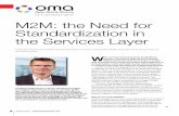 M2M: the Need for Standardization in the Services …9 Interomms DEVELOPMENT M2M: the Need for Standardization in the Services Layer Friedhelm Rodermund is a senior standards strategist