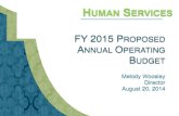FY 2015 PROPOSED ANNUAL OPERATING B - San Antonio 2015... · 2014-08-20 · 327 : 328 . 1 : FY 2015 Proposed Budget . $114.6M ($ in Millions) FY 2015 Proposed Budget – City of San