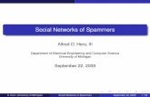 Social Networks of Spammershero/Preprints/Social...Total emails received at Project Honey Pot trap addresses by month Outbreak of spam observed in October 2006 consistent with media