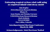 Estimating tropical cyclone wind radii using an empirical inland wind decay model · 2016-08-29 · Estimating tropical cyclone wind radii using an empirical inland wind decay model