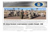 75 day leave carryover ends Sept. 30 - AFplan leave accordingly and ensure their leave balance is 60 ... By Master Sgt. John Barber 319th Recruiting Squadron Training and Marketing