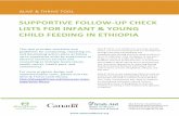 SUPPORTIVE FOLLOW-UP CHECK LISTS FOR INFANT & YOUNG …€¦ · At least for entry level to integrate IYCF indicators in national documents, Alive&Thrive along with its implementing