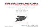 Installation Instructions for: TOYOTA 3.4L SUPERCHARGER … · 2016-08-11 · MAGNUSON INSTALL MANUAL TOYOTA 3.4L MY 1996 - 2004 Page 8 Figure 16 18. A pre‐2000 Tacoma or T‐100