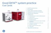 Good ÄKTATM system practice - gelifesciences.co.jp · Good ÄKTA system practice Cue Cards 29109616 AA 9 Air in pump, example Diagnose malfunctioning check valves Inlet check valve