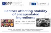 Factors affecting stability of encapsulatedfoodstars.uns.ac.rs/files/Modal5/presentations/5...Thermal analyses can be used to determine the thermal behavior of substances subjected