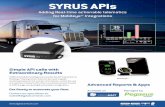 SYRUS APIs - Digital Communications Technologies...Connect Mobileye® to SYRUS Empower your Mobileye® integrations with up to 20 SYRUS ˜x signals and 25 parameters extended tag.
