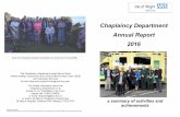 Chaplaincy Department Annual Report 2016 Report...Introduction By Rev Kelvin Burke Senior Chaplain I am proud to present to you the Chaplaincy Department’s Annual Report for the