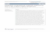 REVIEW Open Access Integrated computational materials engineering from a gas turbine ... · 2017-08-25 · REVIEW Open Access Integrated computational materials engineering from a