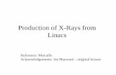 Production of X -Rays from Linacs - McMaster University · 2016-11-15 · Production of X -Rays from Linacs Reference: Metcalfe ... first orientable linac for radiotherapy at Christie