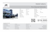 Steele Subaru VIN Stock No. Model Year Body Type Kilometres Fuel Type Manufacturer Transmission Model