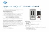 Typical AQ/AL Panelboard · same manufacturer, of the same type, and have equal or greater interrupting capacity. Maximum continuous loads on main or branch circuits shall not exceed