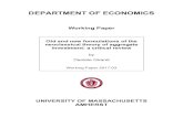 DEPARTMENT OF ECONOMICS - UMass Amherst · 2017-02-07 · ⇤Department of Economics, University of Massachusetts – Amherst. Email: ... of the economy raises (diminishes) also its