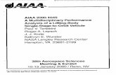 AIAA 2000-1045 Roger A. Lepsch - NASA...AIAA 2000-1045 A Multidisciplinary Performance Analysis of a Lifting-Body Single-Stage-to-Orbit Vehicle Paul V. Tartabini Roger A. Lepsch J.