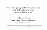 The new geography of innovation and U.S. comparative … · 2017-08-12 · 2 Argument: To explore U.S. comparative competitiveness, we need to complement statistical and survey data