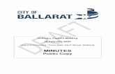 MINUTES - City of Ballarat 19... · Ordinary Council Meeting Minutes 19 February 2020 2 MINUTES OF A MEETING OF BALLARAT CITY COUNCIL HELD IN THE COUNCIL CHAMBER, TOWN HALL, STURT