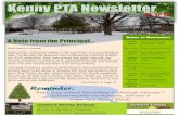 Kenny PTA Newsletterdianne.kersteter@mpls.k12.mn.us Kenny PTA & Site Council Upcoming Meetings: Tuesday January 5 6:00pm Kenny Foundation 7:00pm Kenny PTA Meeting Kenny PTA needs volunteers