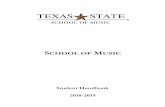 S MUSIC - gato-docs.its.txstate.edugato-docs.its.txstate.edu/jcr:b0684af8-95a3-4c9c-8d5f-934bce2d774… · From the Director Welcome to the 2018-19 academic year at the Texas State
