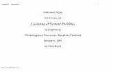 Licensing ofNuclear Facilities Library/20051512.pdfLicensing of _..ear Facilities Boyd -Thai HRD Project -1997 Overview Notes for Course on Licensing ofNuclear Facilities to be given