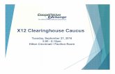 X12 Clearinghouse Caucus - Amazon S3 · 2016-09-28 · X12 Clearinghouse Caucus Tuesday, September 27, 2016 ... Session for the upcoming year. Trends –Payment Reform, New Delivery