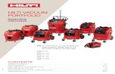 HILTI VACUUM PORTFOLIO · 6 Start running the tool only when vacuum cleaner is on 7 Turn vacuum cleaner off after tool is turned off Cleaning and maintenance 1 For VC 75 and VC 125,