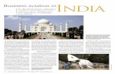 Business aviation in India - ainonline.com€¦ · The AAI is conducting a feasibility study to look into the commercial viabil- ... are the two major hubs for business aviation in