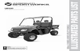 800-643-7332 • amsportworks · 2017-06-19 · 800-643-7332 • amsportworks.com ILLUSTRATED PARTS LIST LM400 WITH 390cc HONDA ENGINE NOTE: 390cc 2 WHEEL DRIVE UTILITY VEHICLE Some