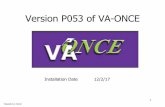 Version P053 of VA-ONCE · 17 If an in-progress (status 2) Monthly Verification needs to be deleted, ... Non-Flight mini tab has been changed to “IHL-NCD” to more accurately describe