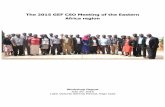 The 2015 GEF CSO Meeting of the Eastern Africa region · 2016-04-22 · The 2015 GEF CSO Meeting of the Eastern Africa region Workshop Report July 20, 2015 Lake Victoria Serena Resort