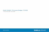 Dell EMC PowerEdge T340 · Embedded LOM/NIC • Integrated BROADCOM BCM5720 Gigabit Ethernet Controller Communications Optional add-in cards: • 10GbE Intel (Dual) Sageville Sage