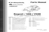 Parts Manual - Briggs & Strattonbsintek.basco.com/BriggsDocumentDisplay/fmlrDEX.2FzXFix2.pdf · Not for Reproduction Parts Manual Regent / 500 / 2500 Series Lawn Tractors & Mower