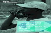 Strengthening accountability through media in Kenya · 2017-07-04 · KENYA C T 7 governance related activities (particularly at the community level) – all factors that support