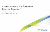 Credit Suisse 23rd Annual Energy Summit...4 2018 Credit Suisse Energy Summit Non-GAAP Financial Measures Continued This information is intended to enhance an investor’s overall understanding