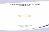 L.G. 1 L.G. BALAKRISHNAN & BROS LIMITEDCorporate Information BOARD OF DIRECTORS Sri. B. Vijayakumar