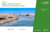 Cairo, Egypt Egypt Trade & Export November 15, 2016 Finance Conference … · 2016-10-10 · Export Finance Conference 2016 in Cairo on November 15. Reflecting on Egypt’s current