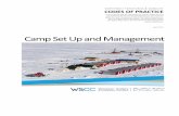 Camp Set Up and Management - WSCC · 2018-12-17 · and Safety Regulations and the Nunavut Mine Health and ... Consider the following factors when selecting a project or camp site: