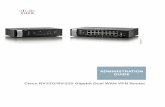 Cisco RV320/RV325 Gigabit Dual WAN VPN Router ......Cisco RV320/RV325 Administration Guide 4 Contents Adding or Editing a Service Name 39 Setting Up One-to-One NAT 39 MAC Address Cloning