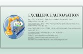 EXCELLENCE AUTOMATION profile.pdfdevices, Communication Protocol-Hardwiring, Device Net, Profi-bus, Ethernet with Site implementation and prove out. Also we developed the system for