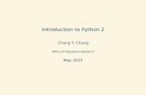 Introduction to Python 2 · Quiz I Write a function that, given a list of integers, returns a new list of odd numbers only. For instance, given the list, [0,1,2,3,4], this function