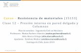 Presión interna en pared delgada y Columnas · 17 de junio de 2019 Curso –Resistencia de materiales [15153] Santiago de Chile, Junio 2019 1 Clase 12 –Presión interna en pared