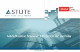 Astute Business Solutions : Introduction and Overview · 2018-08-20 · Setup STAT to migrate PS objects between On-Prem and OCI SOLUTION OCI Architecture and Sizing for HCM and FSCM