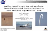 An Overview of Lessons Learned from Sonic- boom …...Armstrong Flight Research Center An Overview of Lessons Learned from Sonic-boom Flight Research Projects Conducted by NASA Armstrong